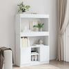VidaXL Highboard White 92x33x140 Cm Engineered Wood, Bookcase, Modern Bookcase, Bookshelf, 3309609