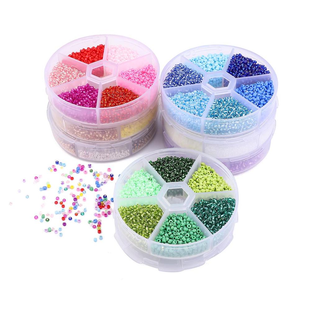 1900/3900Pcs Стеклянные бусины 2/3mm Spacer Beads Разноцветные бусины для изготовления ювелирных изделий