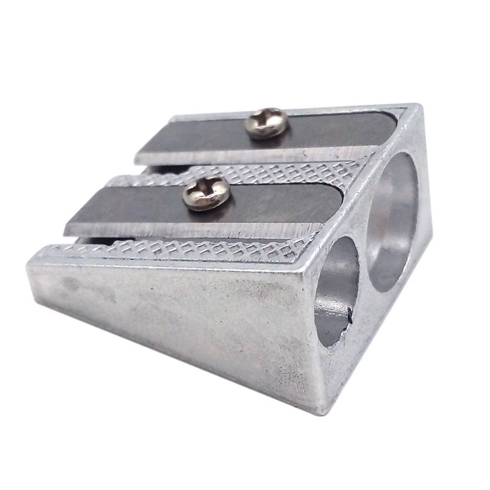 Metal Two Hole Double Hole Pencil Sharpener Pens Cutter Tool Pencil Sharpener Office Sharpener