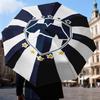 1PC Monter-rey Football Crest Art Printed Umbrella Folding umbrella, automatic umbrella 8-Frame for Travel, camping Fan gifts Christmas Gifts