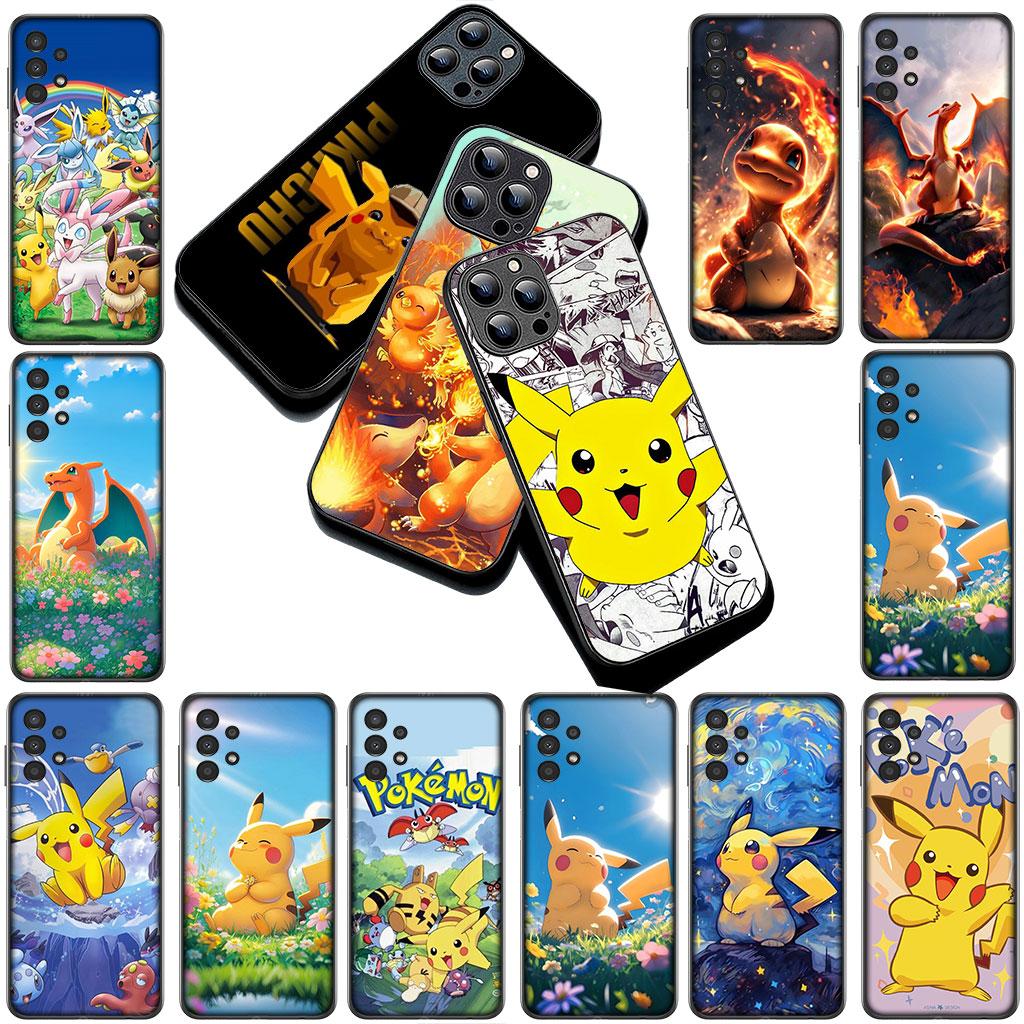 Чехол для телефона для Samsung Galaxy S25 S24 S23 FE Ultra Plus S7 Edge S25+ S23+ A56 5G Мягкий чехол Charmander P-Pokemons P-Pikachus GO