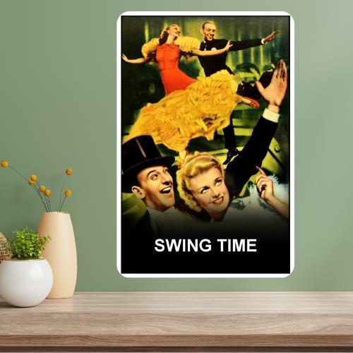 Swing Time Metal Movie Poster Sign