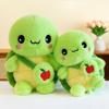 Cute Green Apple Turtle Plush Toys for Children's Birthday Gifts for Girls Office Pillows and Home Decorations