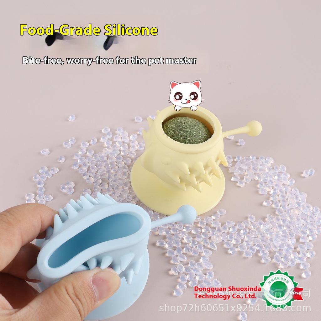 Игрушка-мячик с кошачьей мятой для питомца, силиконовый чехол-протектор, саморазвлечение для снятия скуки, шарик из кошачьей травы, артефакт-молярный стик для развлечения кошки