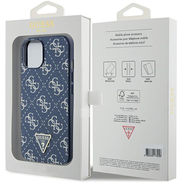 Etui do iPhone 15 Plus Guess Hardcase Triangle Logo Niebieskie