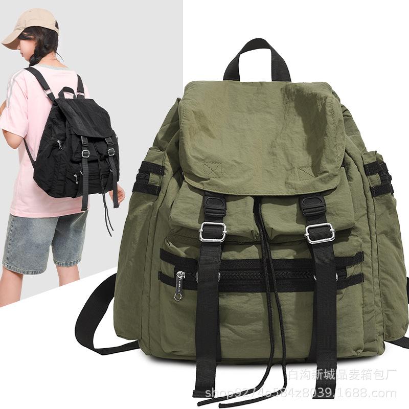 Trendy Brand New Hong Kong Style Fashion Couple Tooling Bag Backpack Large Capacity Harajuku Outdoor Backpack College Student Backpack