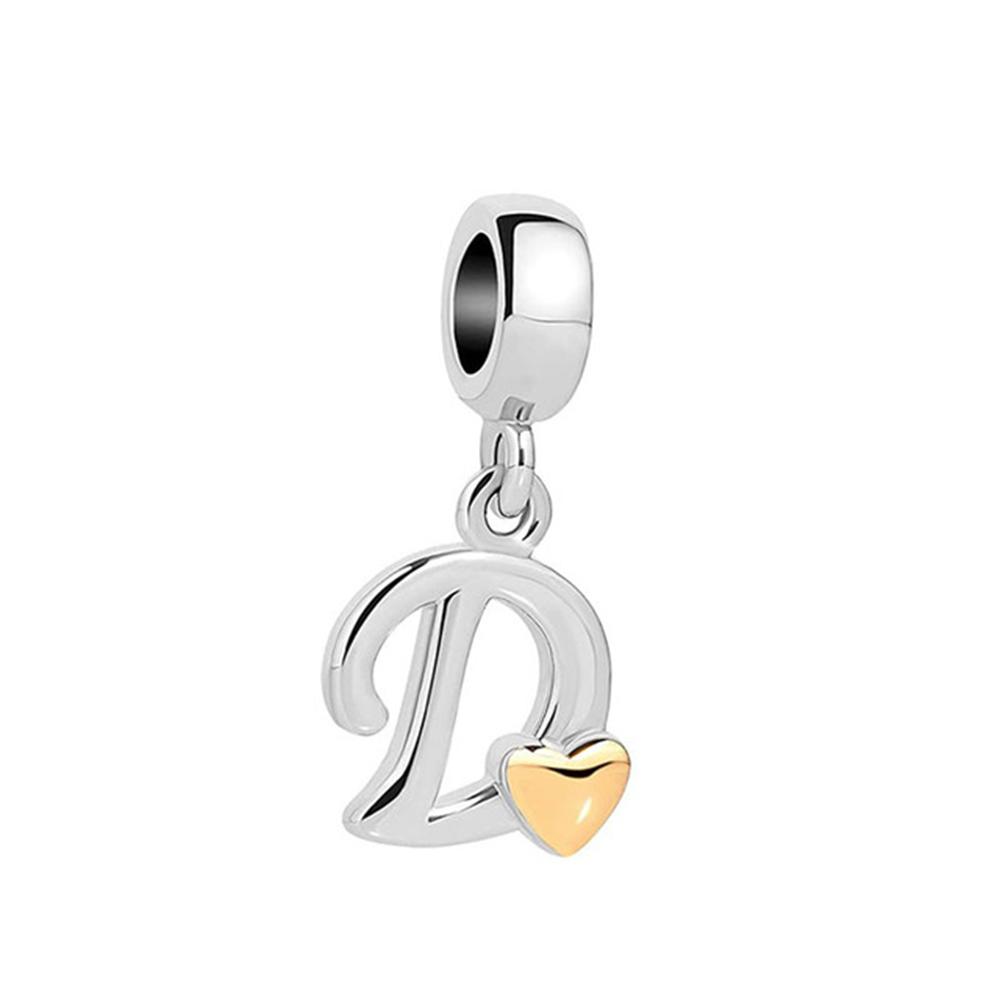 Новый медный с покрытием Rose Gold, Light Gold, двухцветный, с 26 английскими буквами, подвеска-шарм, совместим с браслетами, ожерельями, для самостоятельного изготовления украшений