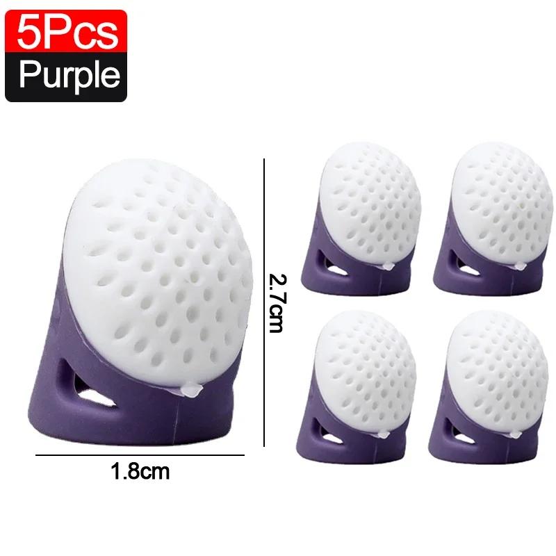 Наперстки для шитья, силиконовые напальчники для шитья, противоскользящий чехол для пальца, защитный рукав с выемкой, инструменты для шитья крестиком своими руками