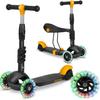 Ricokids Cubi Three-wheeled Scooter - Black and Orange