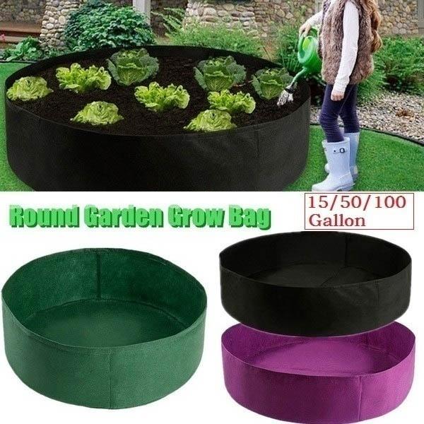 15/50/100 Gallon Large Capacity Plants Growing Bag Garden Flower Planter Elevated Vegetable Box Planting Grow Bag