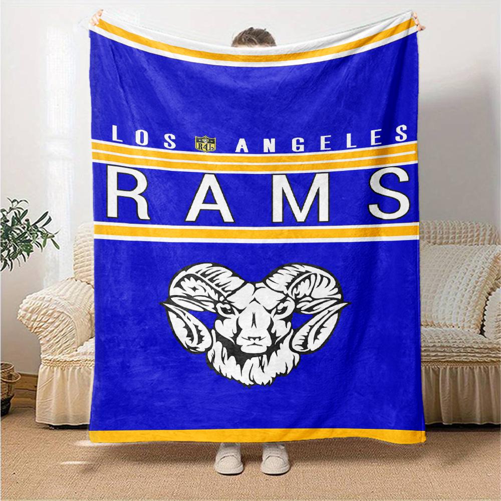 1pc Blanket - Los Angeles Rams logo Print Design,Lightweight Blanket for Sofa,Bed- Soft &Warm,Gift for All Seasons