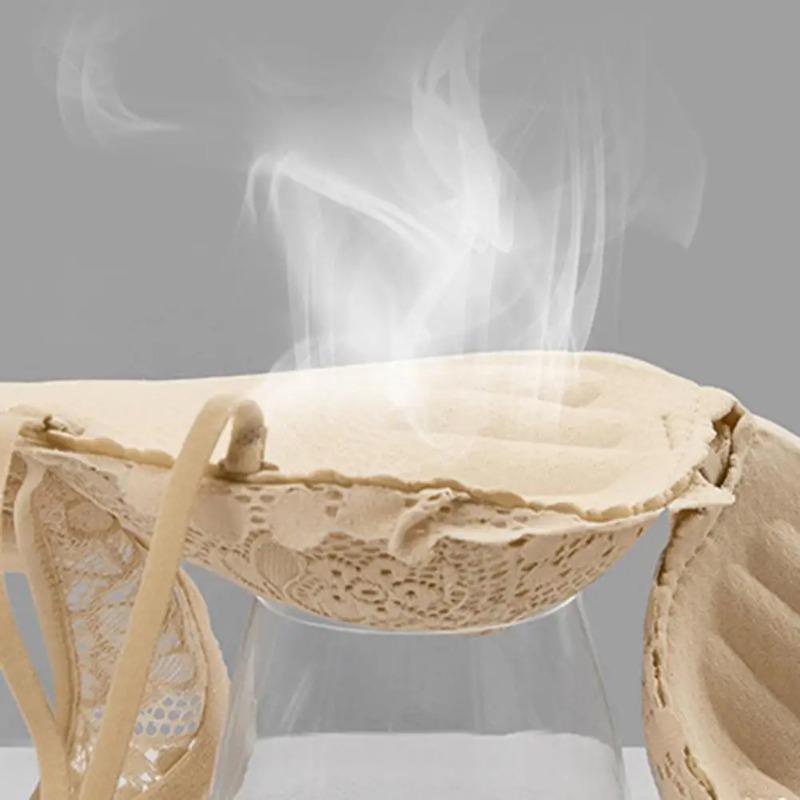 No Wire Lace Bra Thin Push-up Underwear Women's Lace Spaghetti Strap Underwear with Push Up Wireless Bra Mid Waist