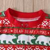 Рождественский комбинезон с буквенным принтом для маленьких мальчиков и девочек, комбинезон с рисунком медведя, наряды