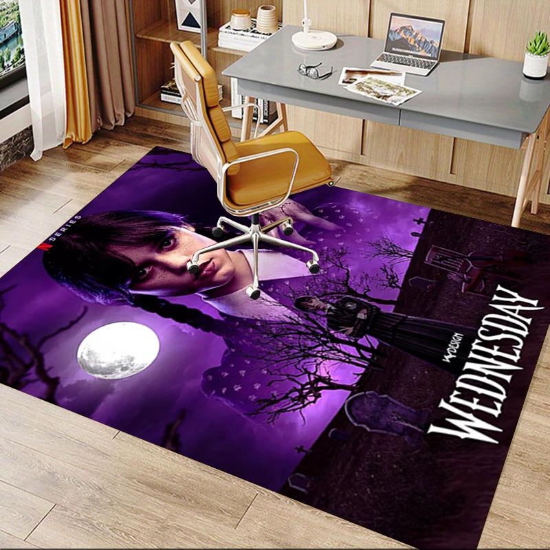 1pc Wednesday Addams Returns Carpet for Playroom Bedroom Living Room Sofa Home Decor,kids Game Area Rug Non-slip Floor Mat Y82675
