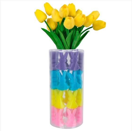 Пасхальный кролик с тюльпанами Высокоэластичная губка для штамповки цветочной композиции ПУ губка