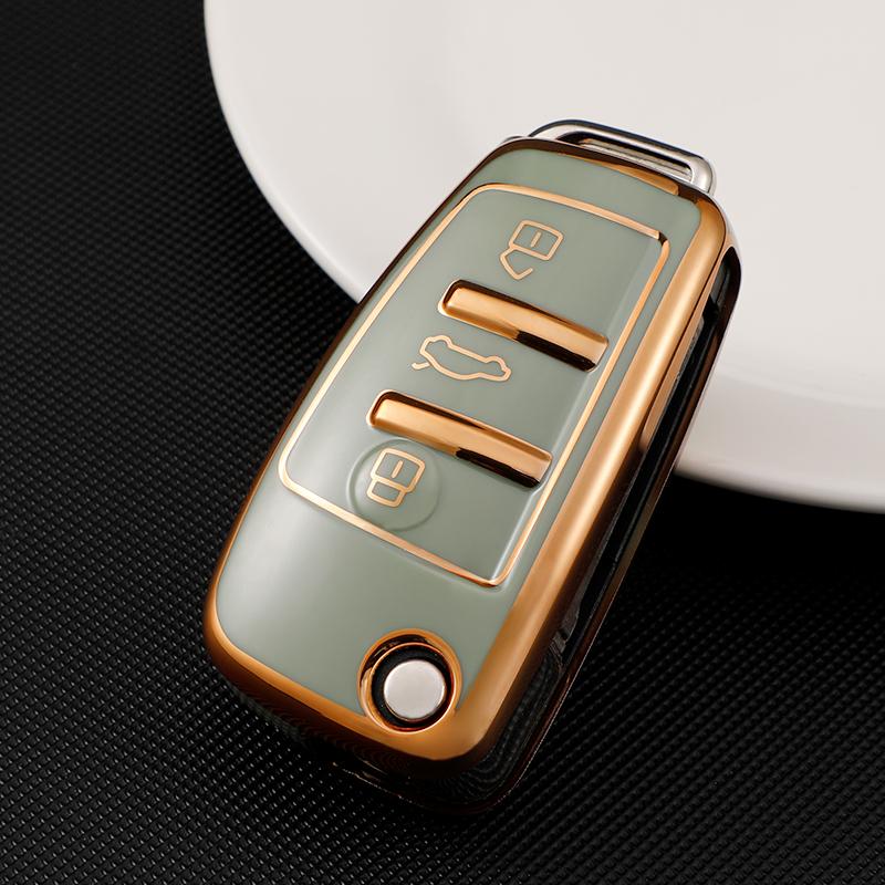 Soft TPU Car Remote Key Cover Case for A3 8P A4 B7 B8 B5 B9 B6 A1 A5 Q7 Q5 A6 4F C6 C5 C7 C4 TT Q3 S3 A7 A8 C4 8N 8V 8L RS3 Keychain Accessories