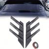 Carbon Fiber Look Rear Windshield Sticker Trim Triangle Louver Window Sunshade