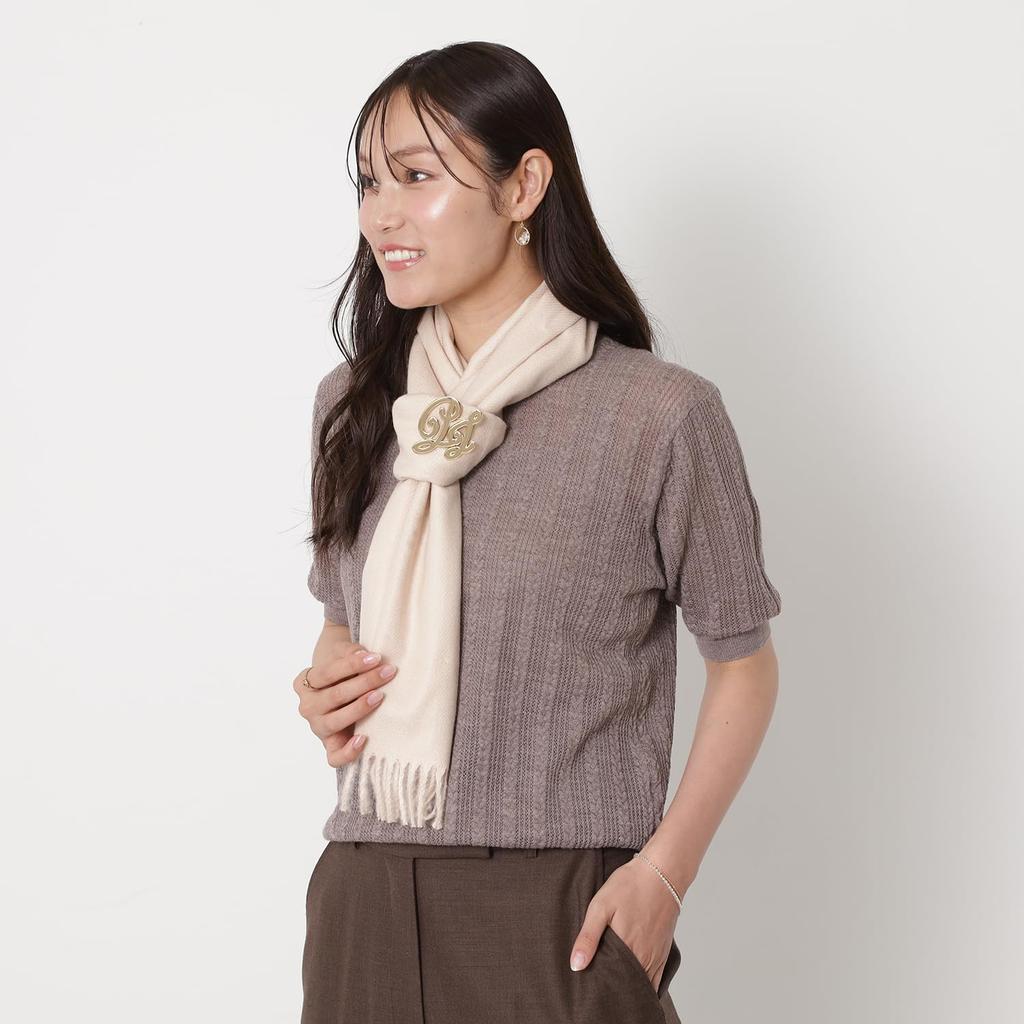 PAUL JOE ACCESSOIRES Joe Scarf with Logo 30cm X 180cm Brand Package Included [Paul & Joe] [Moonbat] & (Paul & Accessories) Brooch, 48140, Women's,