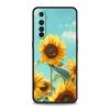 Красивый желтый чехол для телефона с подсолнухом для Realme 12 11 10 4G 9 8 5G 7 6 GT5 GT3 GT2 Pro Plus C21 C25 C35 GT Neo 2 3 3T 5