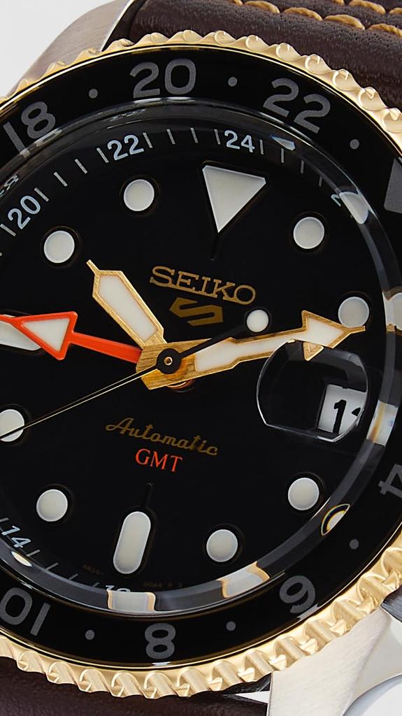 Seiko 5 Sports SKX GMT Автоматические часы с черным циферблатом SSK036 Мужские