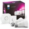 Kit De Démarrage Philips Hue - 2 Ampoules E27 - 1100 Lm - Pont Et Télécommande - Compatible Bluetooth