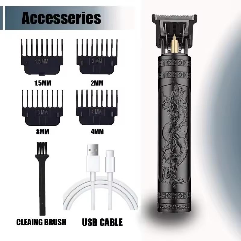 Электрическая машинка для стрижки волос T9 Аксессуары USB Профессиональная бритва 0 мм Машинка для выбривания под ноль Портативная для мужчин Домашняя стрижка