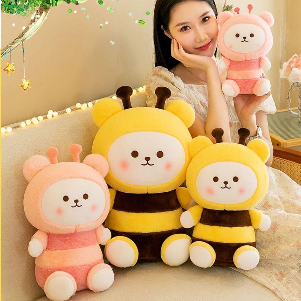 Bee Shape Bee Stuffed Toys Stuffed Bees Bear Plush Dolls Bee Doll Plush Toy Girls Toys
