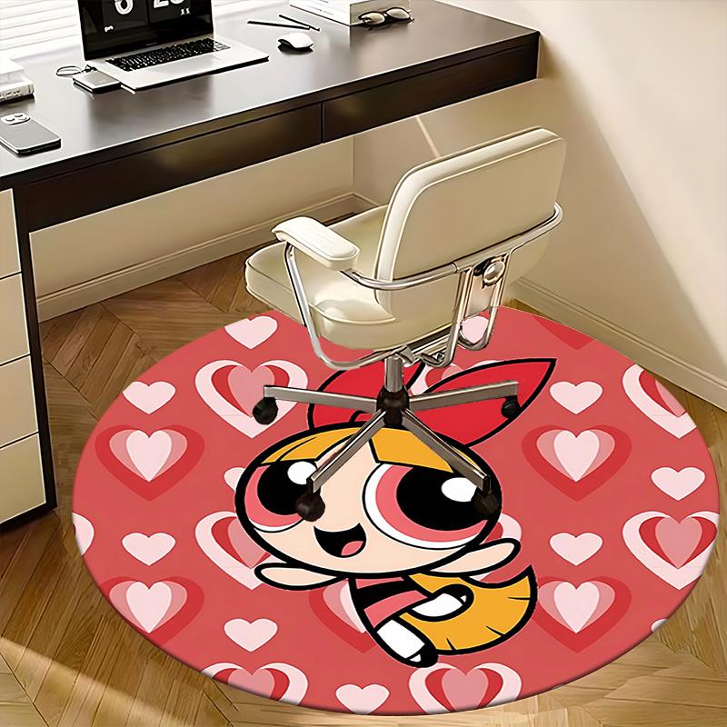 Powerpuff Girls,Blossom Chair mat Round Rug Office carpet,Non slip, Suitable for Living Rooms, Bedrooms Decor1205092a