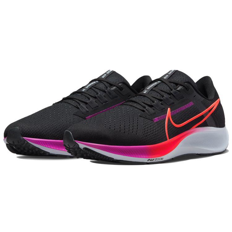 Nike Air Zoom Pegasus 38 Black Hyper Violet Мужские кроссовки Off-Noir Flash-Crimson CW7356-011