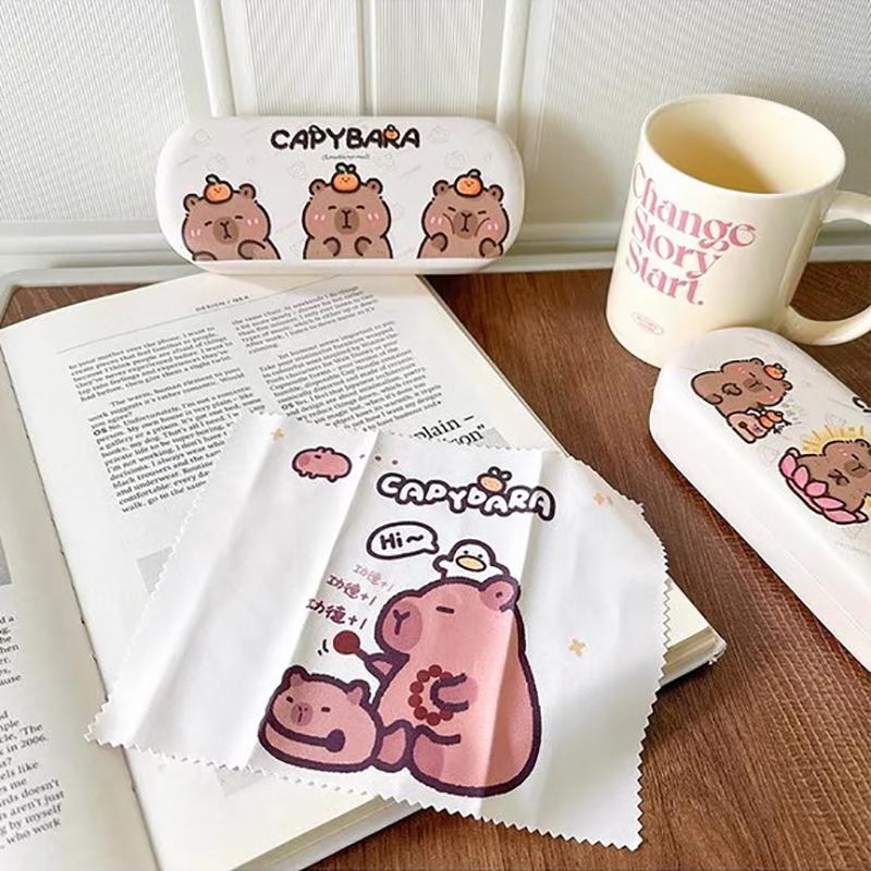 Cute Capybara Glasses Box Pressure-Proof Eyeglasses Case Cartoon Women Myopia Glasses Sunglasses Eyewear Storage Box Gift