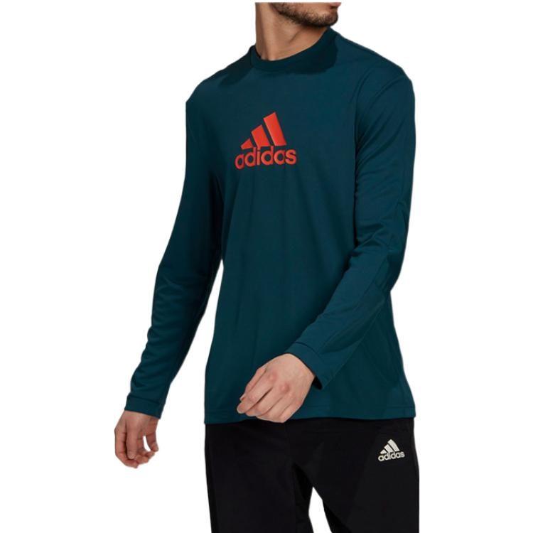 adidas Футболки Мужские Зеленые С Круглым Вырезом Умеренный Прямой Крой GL2367