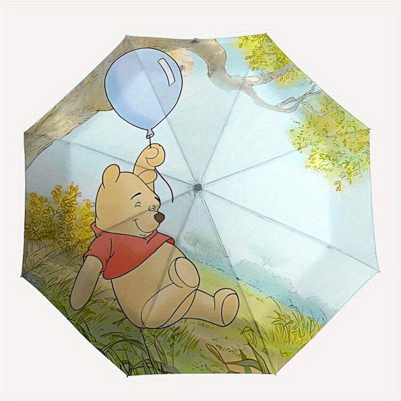 Winnie-the-Pooh, Tigger Automatic Opening and Closing Umbrella, Compact Travel Umbrella, Lightweight and Portable, Suitable for Beach Commut