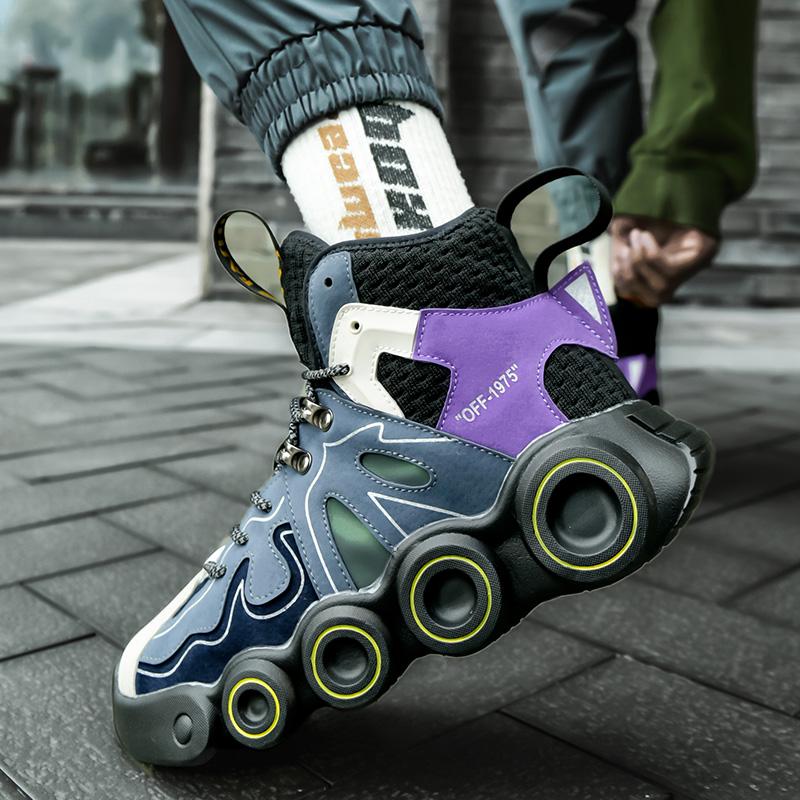 Спортивная обувь в форме катания на роликовых коньках, мужские индивидуальные кроссовки для бега, повседневные кроссовки на толстой подошве, увеличенные мужские кроссовки, прогулочная обувь