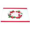 [R6776] - Cutting Board / Glass Coaster 'Red Fruits and Gourmandises' Red White - 30x20 Cm