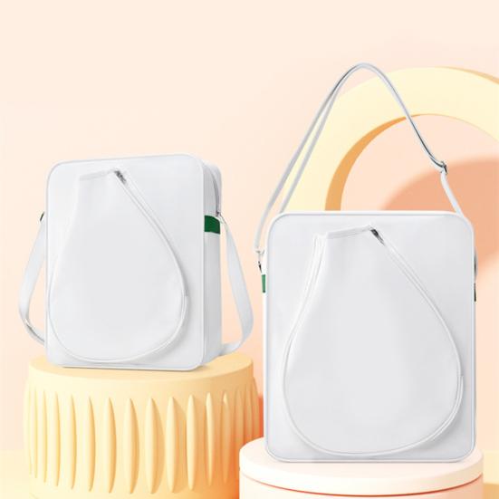 Tennis Bag Tennis Sling Crossbody Bag Large Capacity Faux Leather Racket Bag for Badminton Pickleball