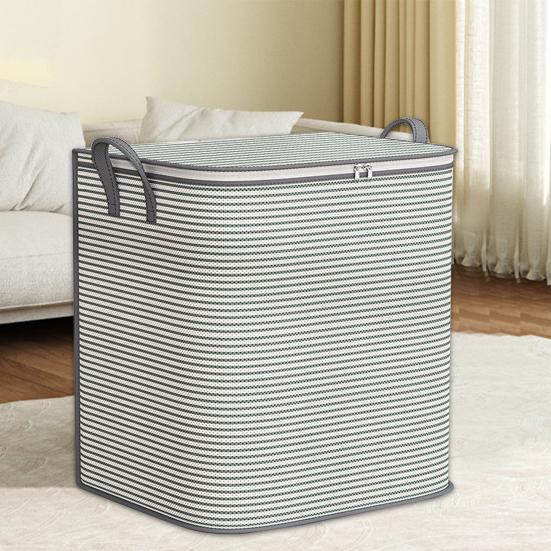 Wardrobe Storage Bag Zipper Closure with Handle Clothes Storage Basket Closet Organizer