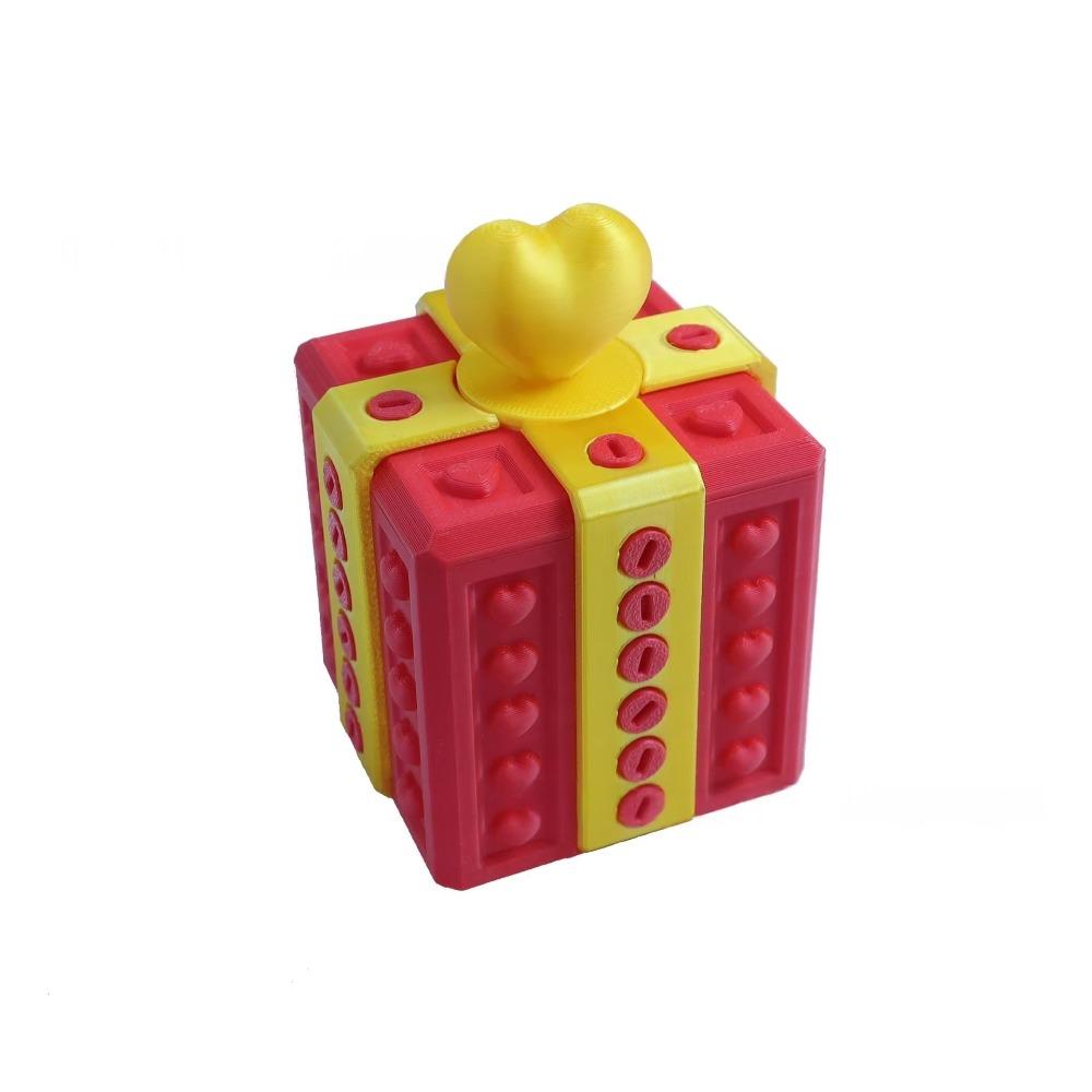 Creative 3D Printed Annoying Screw Gift Box Plastic Funny Heart Design Box Decorative Novelty Gift Storage Box Christmas Gift