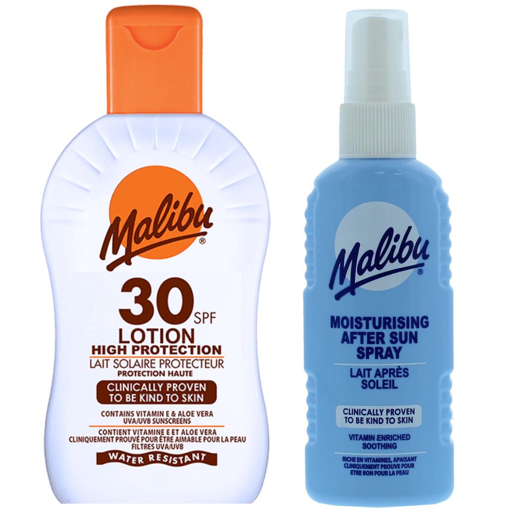 Malibu SPF30 Lotion 100ml + After Sun Spray 100ml