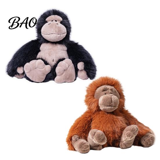 Orangutan Plush Toy Gorilla Doll, Realistic Stuffed Animal for Kids, Soft Fluffy Gift Lovers Plushie with Thick Long Fur, Home Decor Cuddly Haired Ape