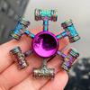 5pcs Colorful Gyroscope High-Speed Fingertip Gyroscope Alloy Pressure Resistant Metal Rainbow Finger Gyroscope Children's Toy