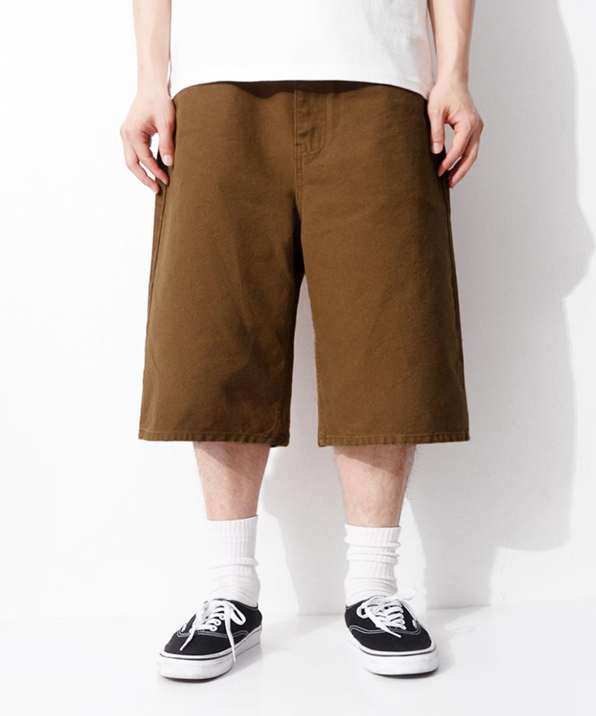 QT8 GARMENTS Lb Oxford Wide Bermuda Shorts (Brown)