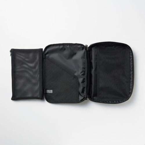 MUJI Notebook cover with removable pencil case, black, for B6 size NDD93A1S