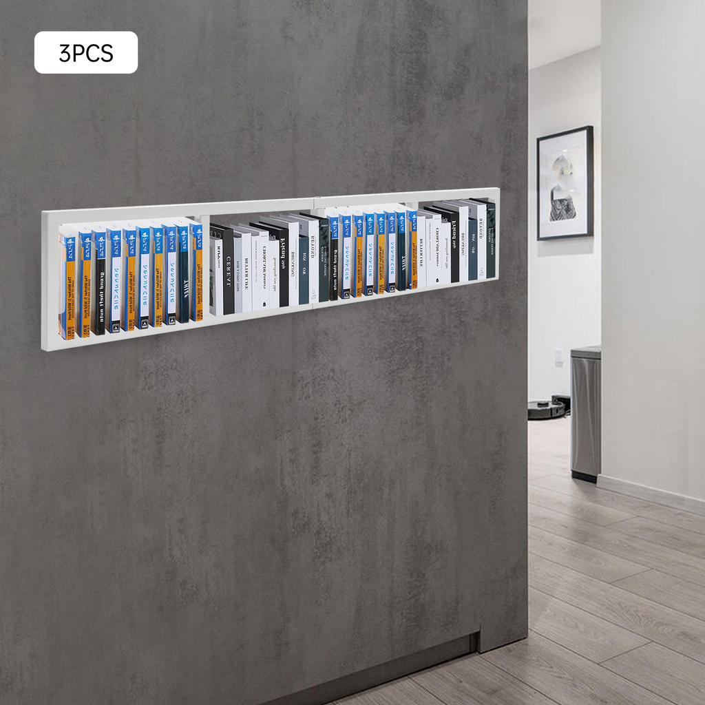 Bymaocar 3 CD Storage Rack  Box Holder,wall Mounted Disk Case,iron Media Display Space Store Shelf ,modern Living Room Furniture