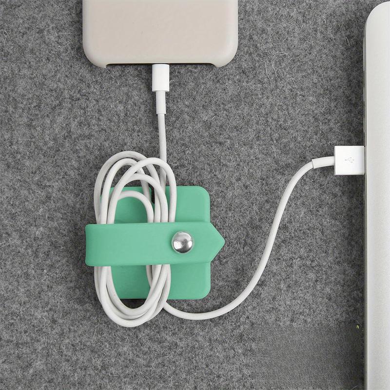 1 шт. Силиконовый органайзер для кабелей, прочный, занимает минимум места, кнопка, электронные аксессуары, удобное хранение