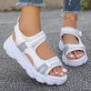 Женские сандалии 2025 Новые удобные сандалии Сандалии на платформе, увеличивающие рост Нескользящие пляжные повседневные спортивные туфли Женские