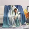 1PC The Snowman Print Flannel Blanket, High quality All Seasons, Home Decor, Warmth and Comfort, Perfect for Christmas Gifts