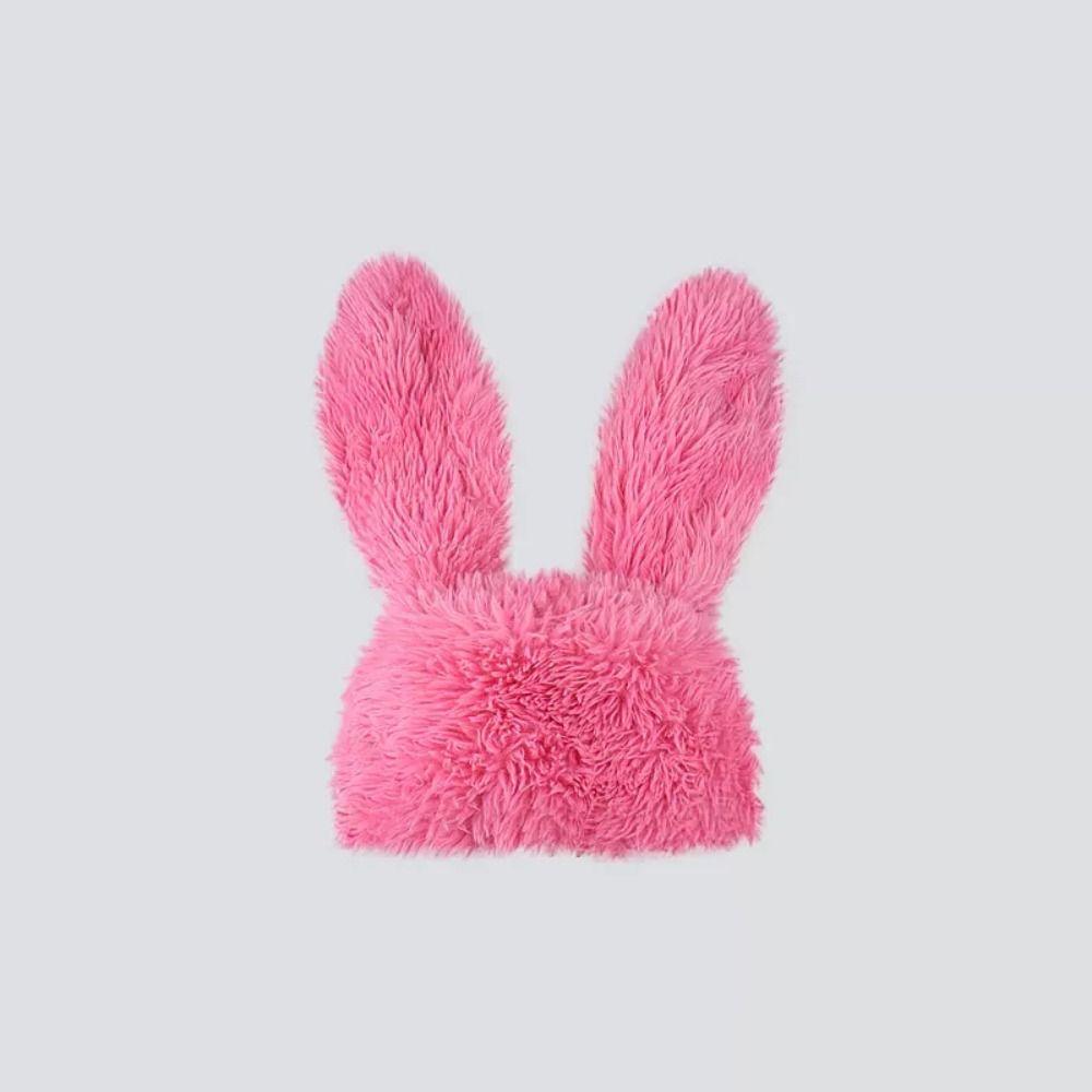 Rabbit Bunny Ears Warmer Photo Props Beanies Cap Long Rabbit Ears Hat Girls Beanie Winter Hat