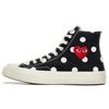 X COMME des GARCONS PLAY Chuck 70 Hi 'Черный в горошек' Мужские 157250C