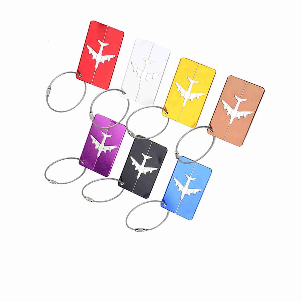 7 шт./компл. Бирки для дорожного багажа из алюминиевого сплава, идентификационные бирки, дорожные этикетки, аксессуары
