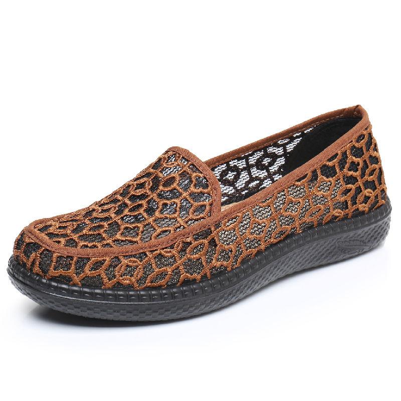 Туфли женские летние туфли на плоской подошве из дышащей сетки сандалии нескользящие одинарные туфли